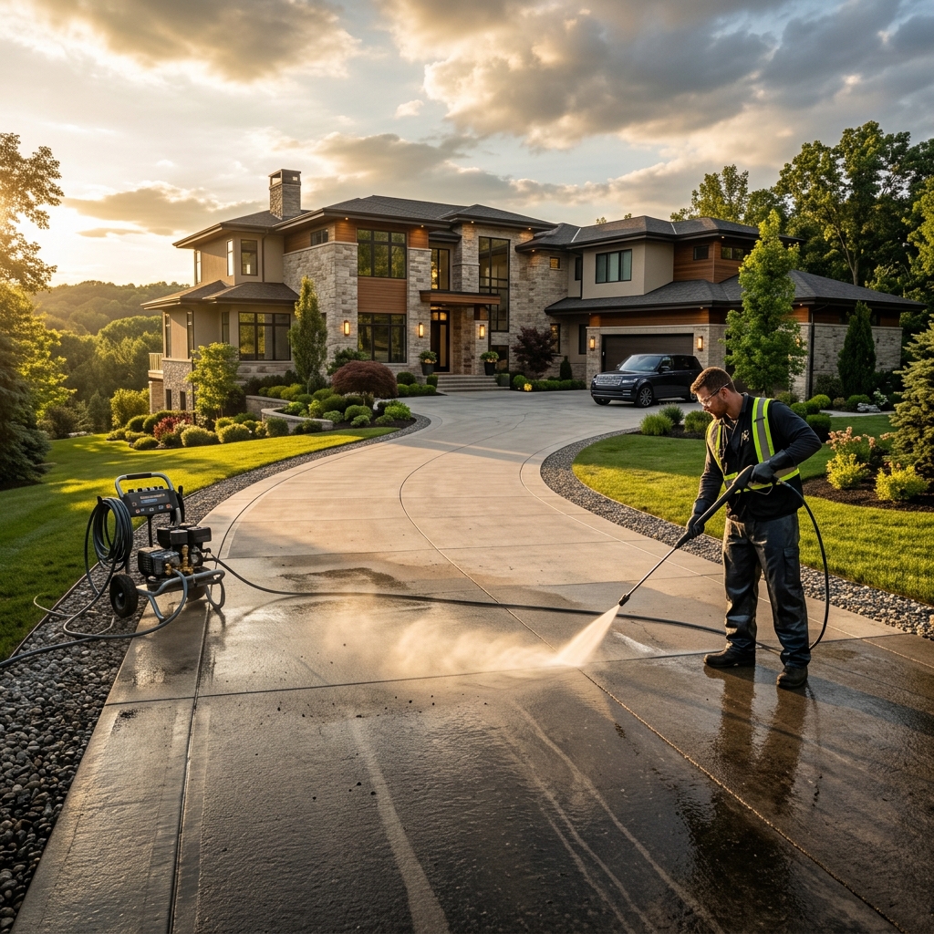 Pressure Washing industry scene