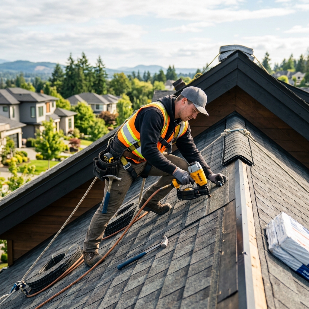 Roofing industry scene