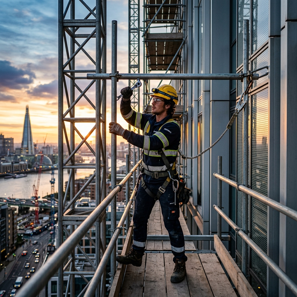 Scaffolding industry scene